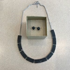 Black Spinel Sterling Necklace w/ Matching Earring